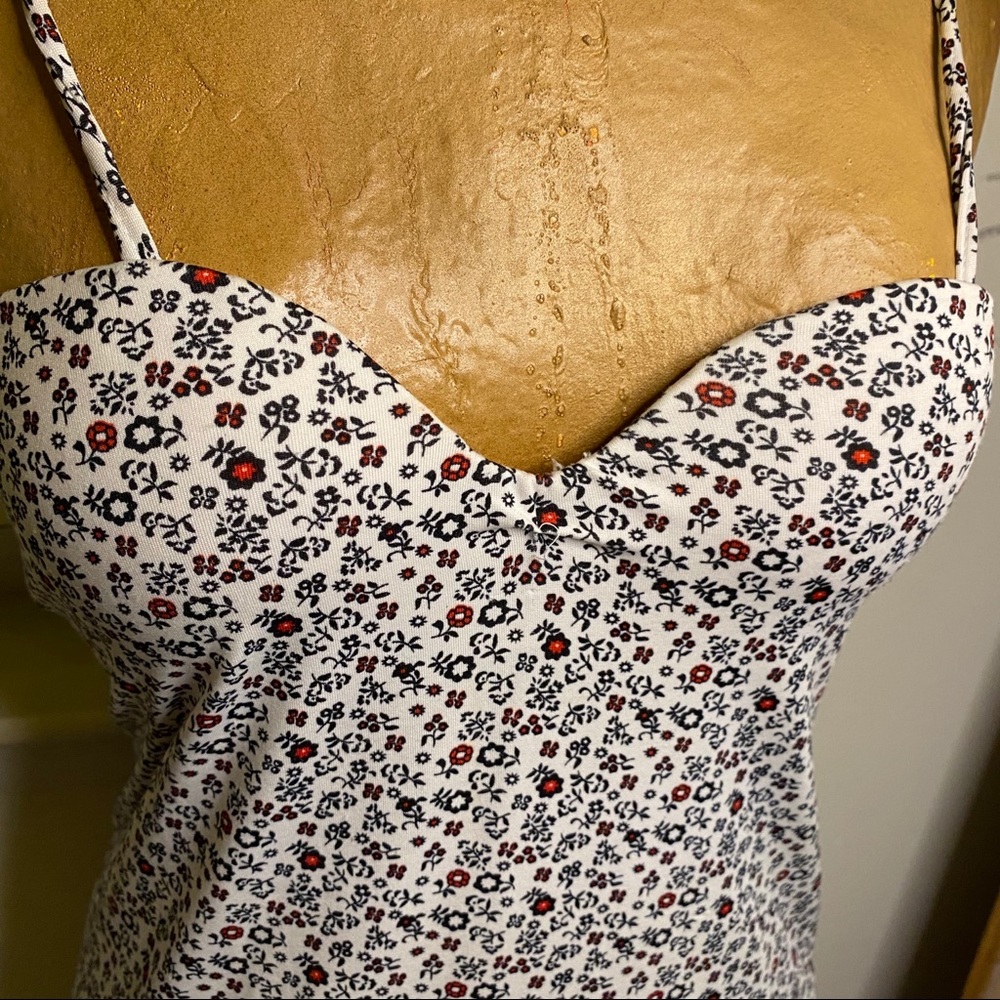 Handmade one of a kind floral padded sundress